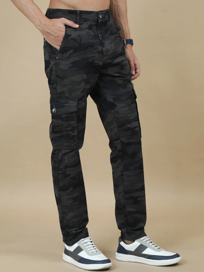 Lower Edits,Camouflage printed original fit cargo trousers-2