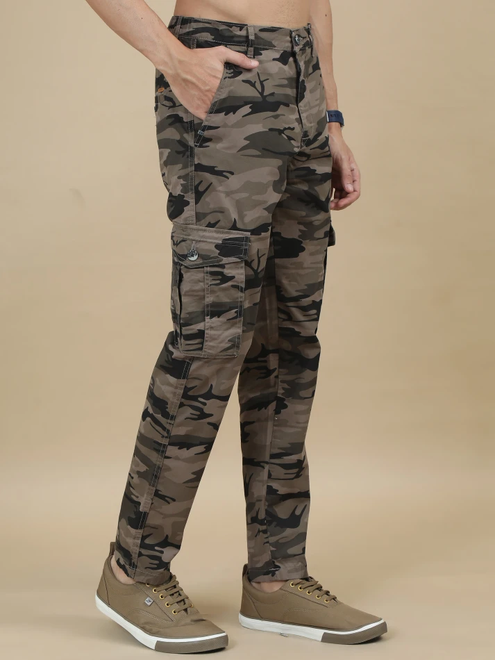 Lower Edits,Camouflage printed original fit cargo trousers-2