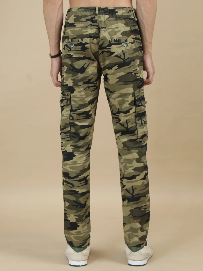 Lower Edits,Camouflage printed original fit cargo trousers-3