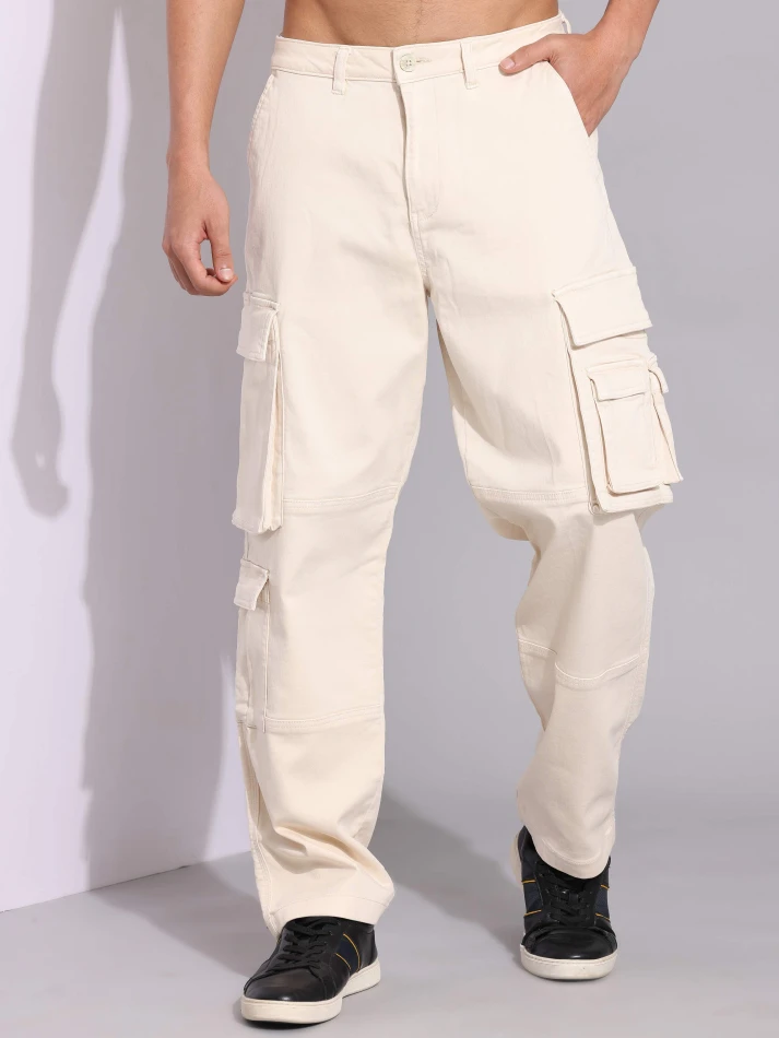 Lower Edits,Relaxed loose-fit cotton trousers for comfort-1