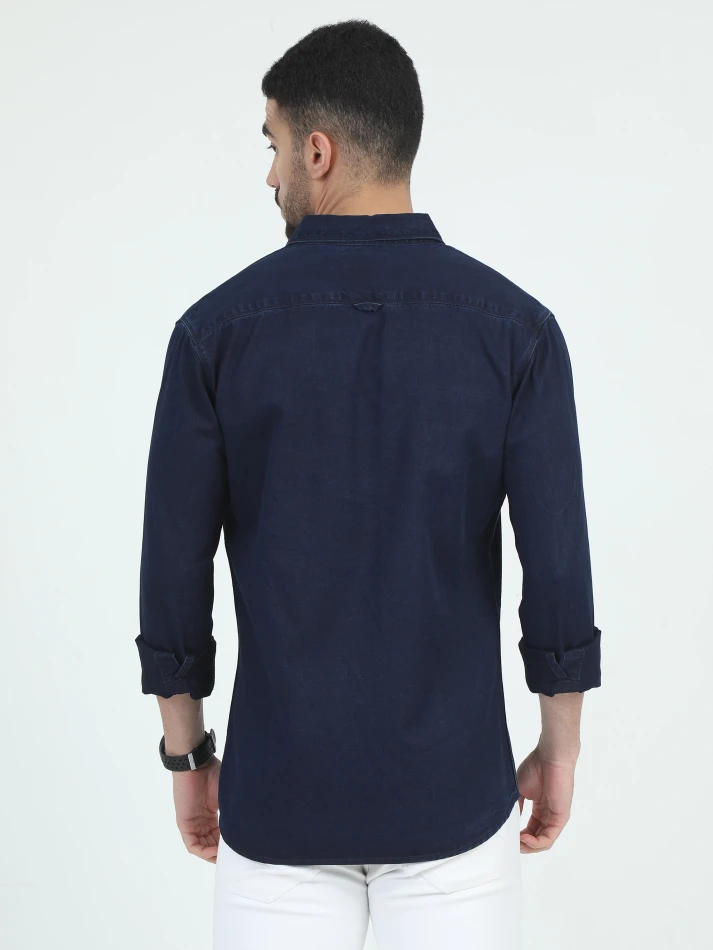 Upper Luxe,Classic opaque casual shirt with a relaxed fit-3