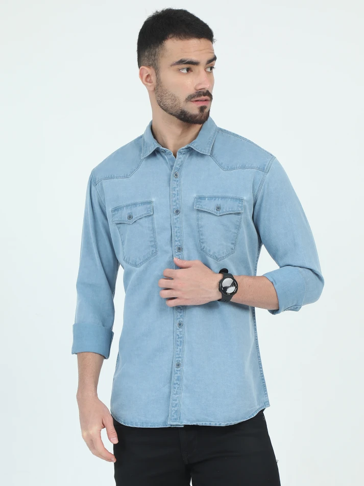 Upper Luxe,Classic opaque casual shirt with a relaxed fit-2