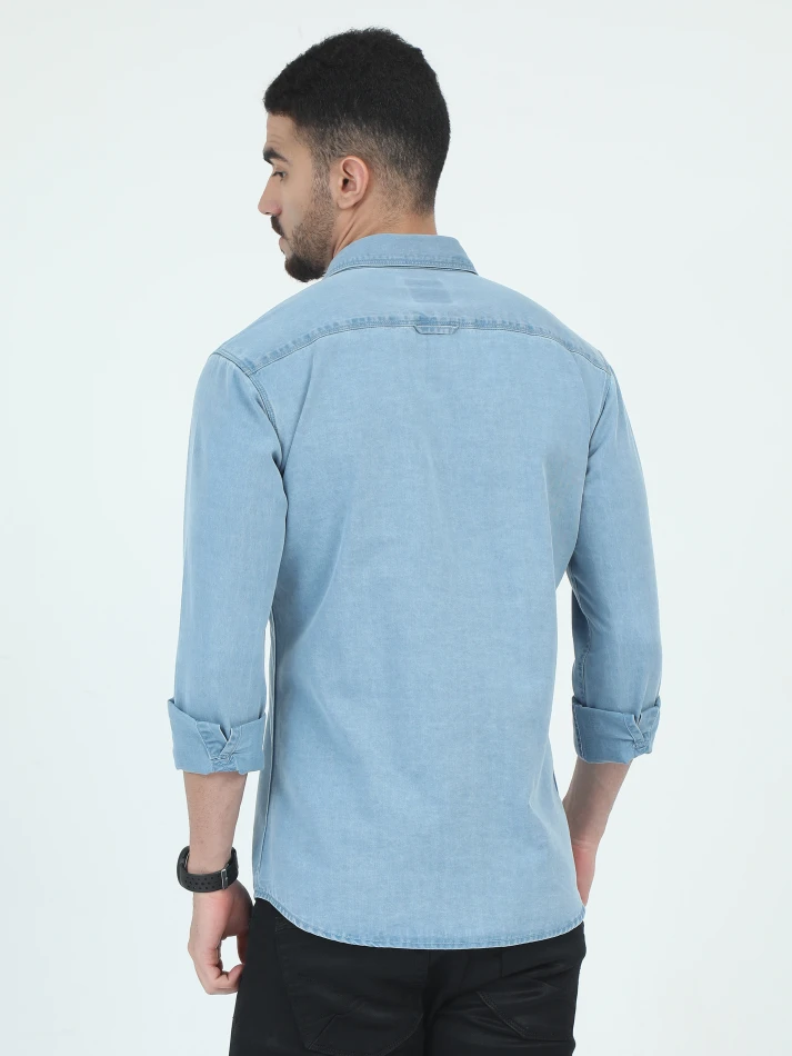 Upper Luxe,Classic opaque casual shirt with a relaxed fit-3