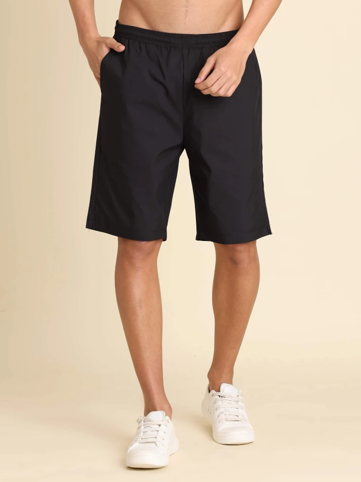 Lower Edits,Slip-on mid-rise pure cotton shorts for men-1