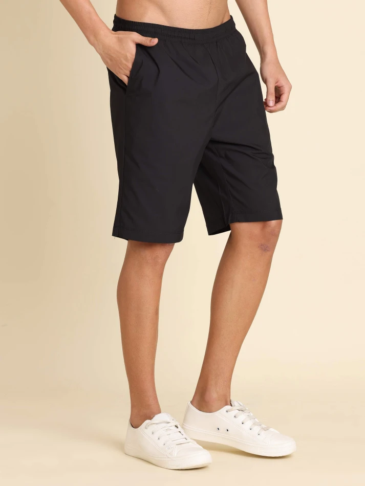 Lower Edits,Slip-on mid-rise pure cotton shorts for men-3