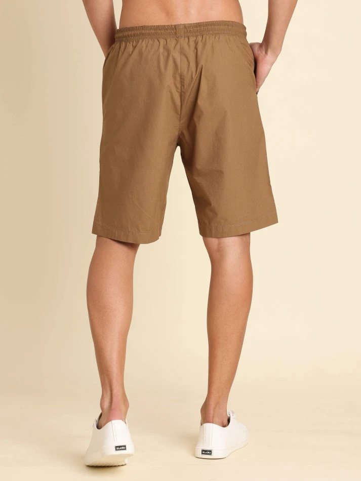 Lower Edits,Slip-on mid-rise pure cotton shorts for men-4