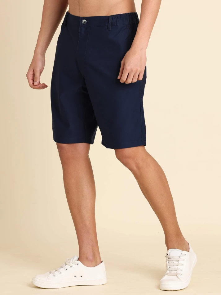 Lower Edits,Mid-rise pure cotton chino shorts for comfort-2