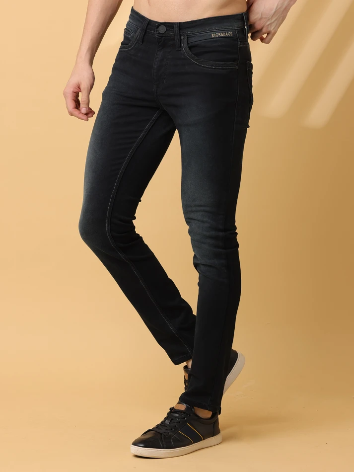 Lower Edits,Sharp faded slim fit trousers for men-1