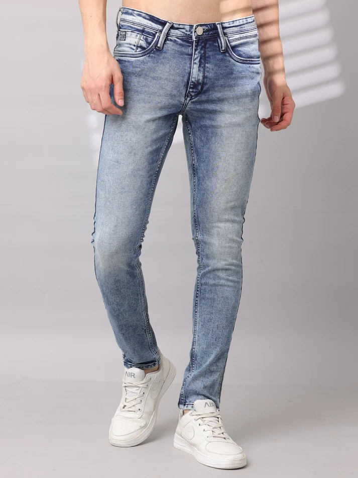 Lower Edits,Sharp faded slim fit trousers for men-1