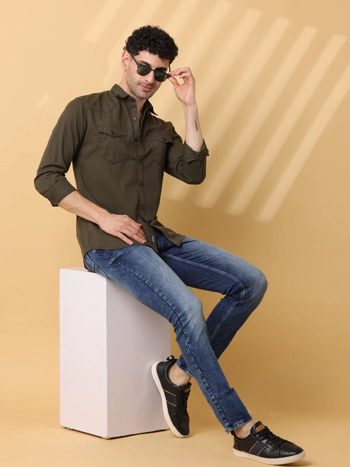 Lower Edits,Heavy fade slim fit low-rise jeans for a bold look-0