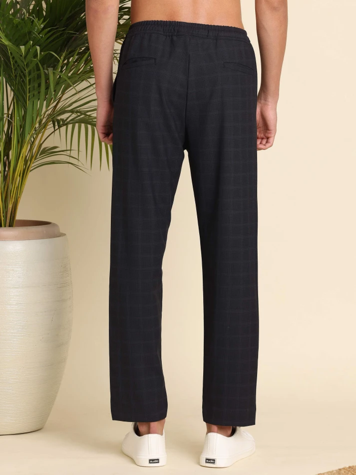 Lower Edits,Wrinkle-free relaxed straight fit trousers for men-3