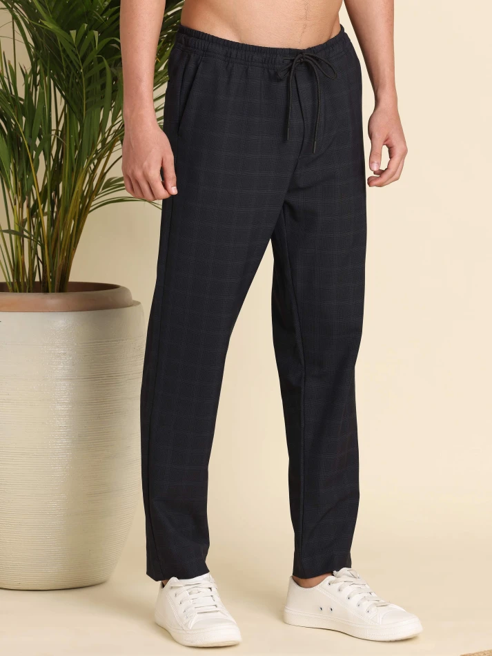 Lower Edits,Wrinkle-free relaxed straight fit trousers for men-4