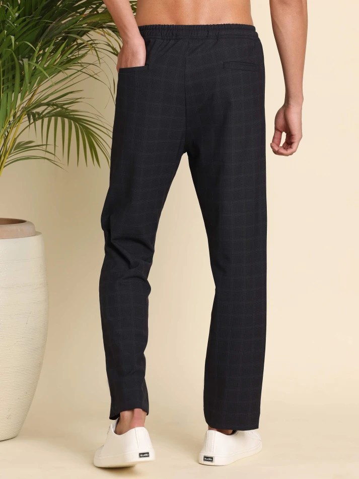 Lower Edits,Wrinkle-free relaxed straight fit trousers for men-5