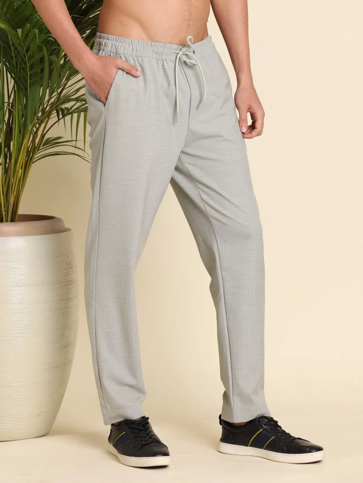 Lower Edits,Wrinkle-free relaxed straight fit trousers for men-4