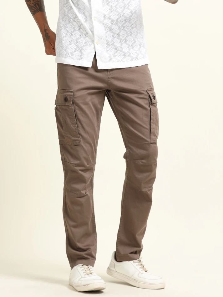 Lower Edits,Cotton relaxed cargo trousers for everyday wear-1