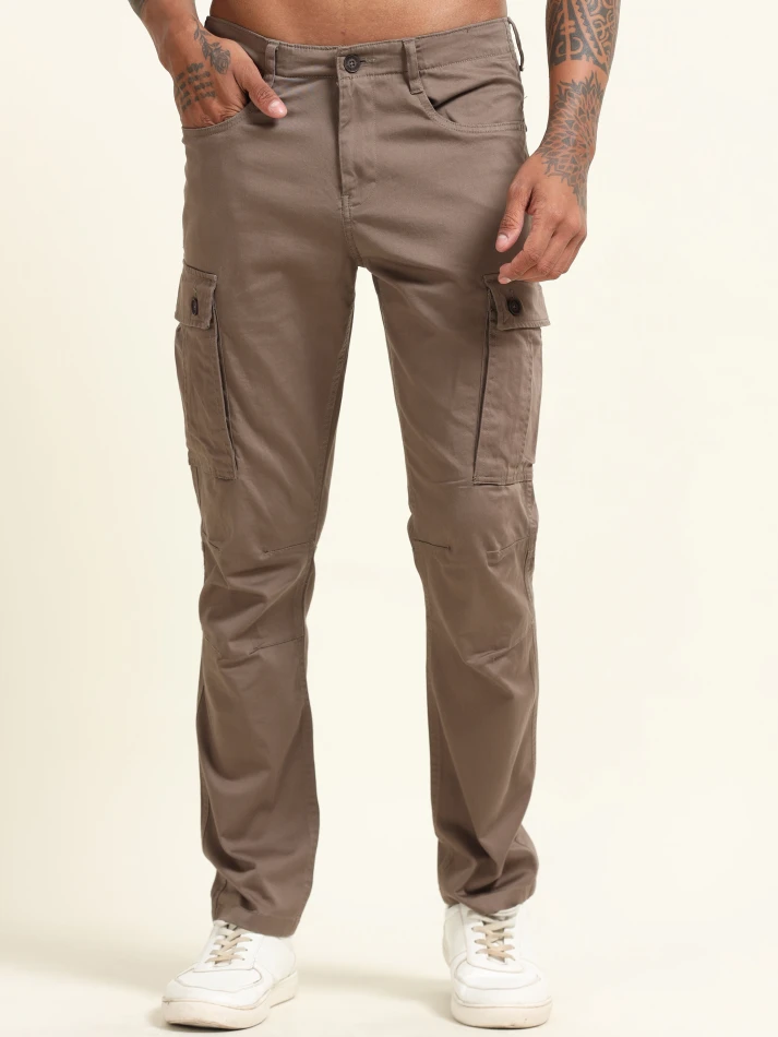 Lower Edits,Cotton relaxed cargo trousers for everyday wear-2