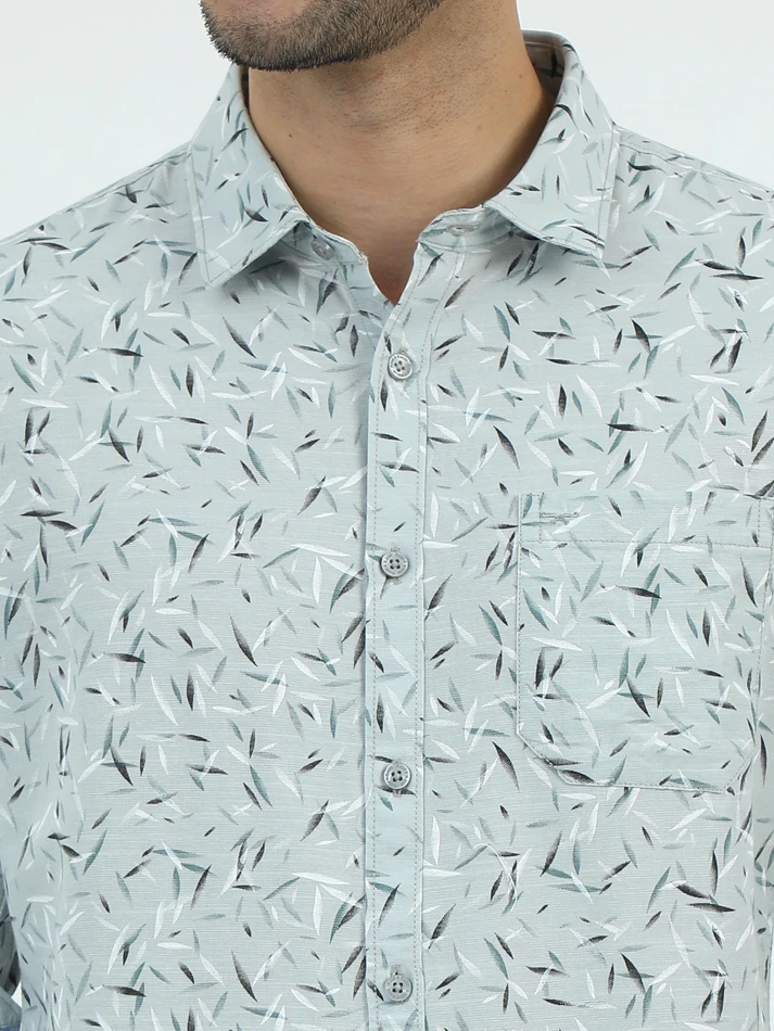 Upper Luxe,Standard floral opaque printed casual shirt-5