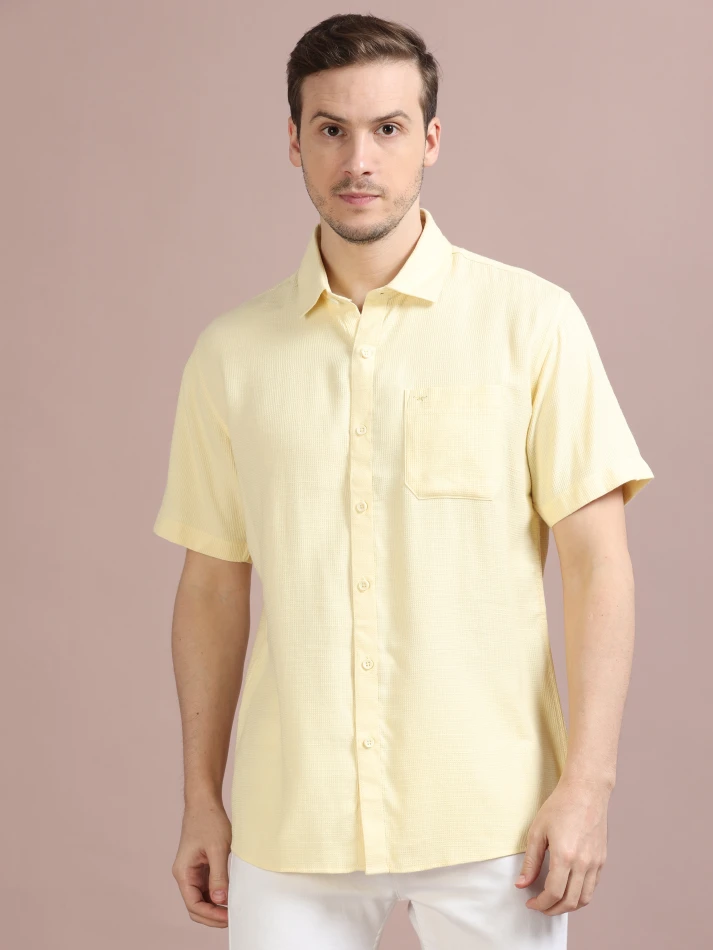 Upper Luxe,Standard opaque casual shirt for a sharp look-2