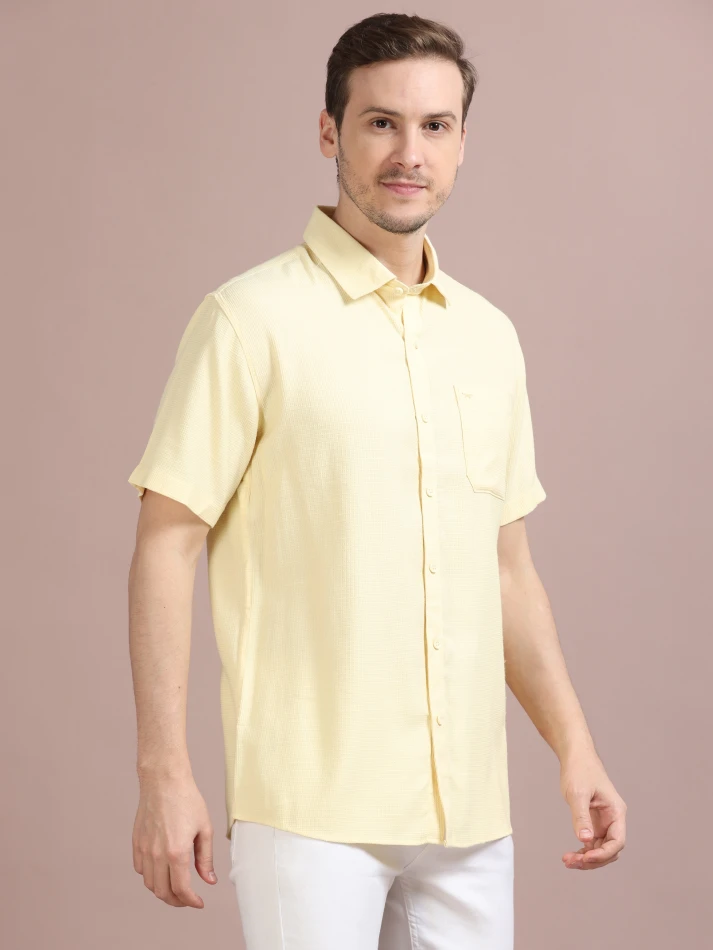 Upper Luxe,Standard opaque casual shirt for a sharp look-3