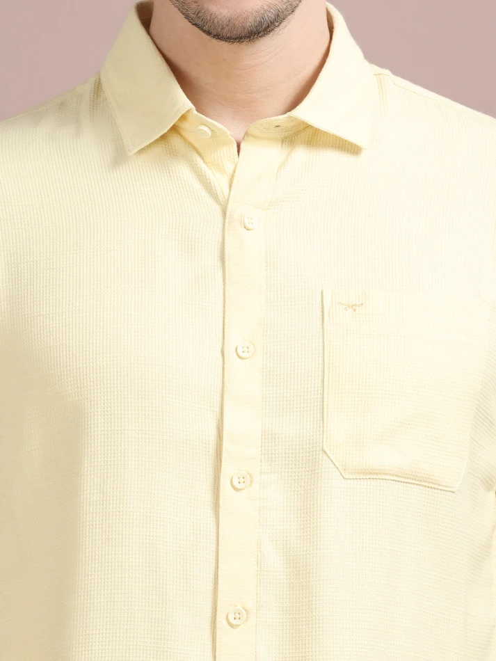 Upper Luxe,Standard opaque casual shirt for a sharp look-5