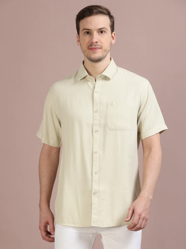 Upper Luxe,Standard opaque casual shirt for a sharp look-2