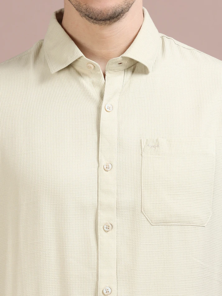 Upper Luxe,Standard opaque casual shirt for a sharp look-3