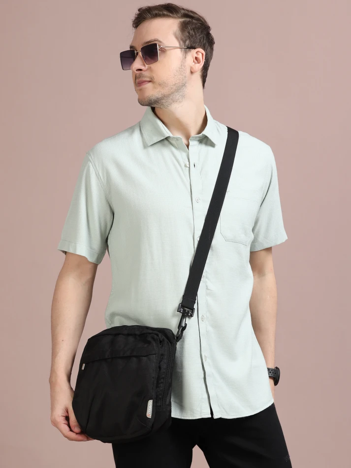 Upper Luxe,Standard opaque casual shirt for a sharp look-1