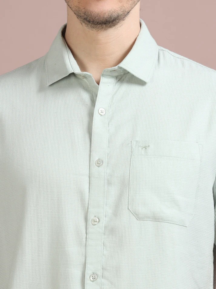 Upper Luxe,Standard opaque casual shirt for a sharp look-5