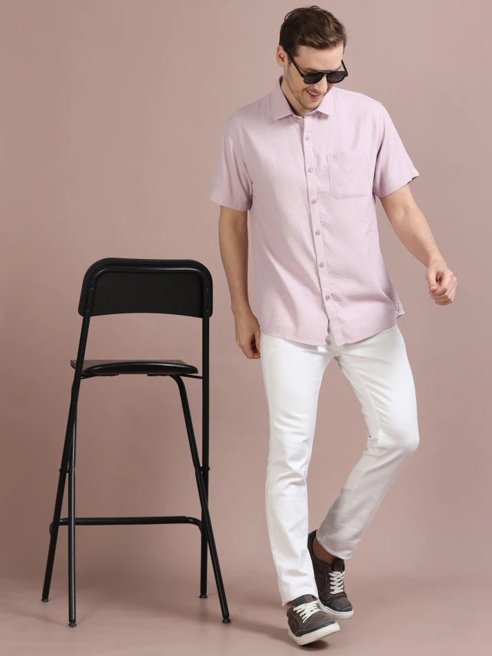 Upper Luxe,Standard opaque casual shirt for a sharp look-0