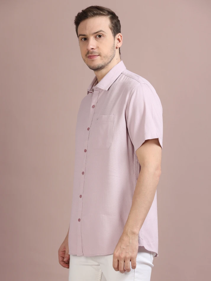 Upper Luxe,Standard opaque casual shirt for a sharp look-3