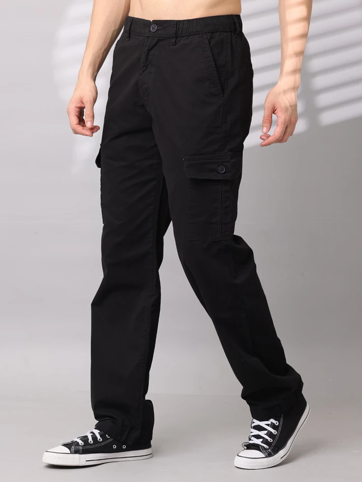 Lower Edits,Relaxed loose-fit cotton trousers for comfort-1