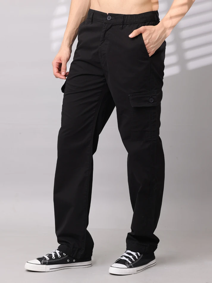 Lower Edits,Relaxed loose-fit cotton trousers for comfort-2