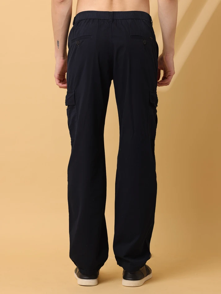 Lower Edits,Cotton relaxed loose fit cargo trousers for men-3