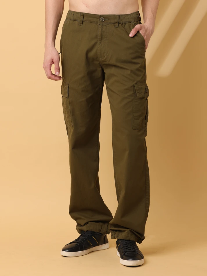 Lower Edits,Relaxed loose-fit cotton trousers for comfort-0