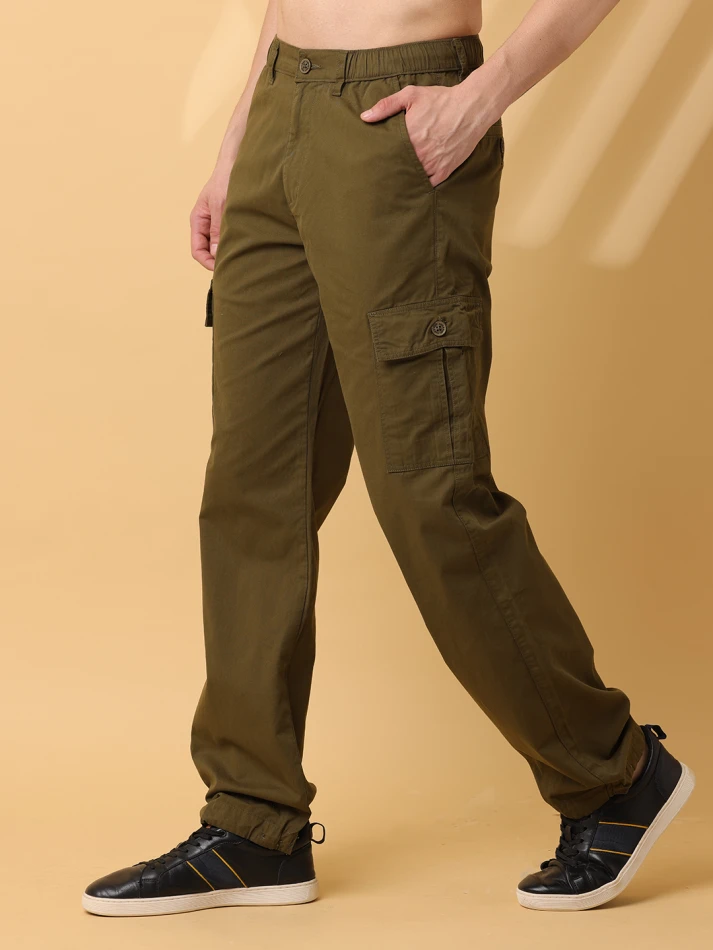 Lower Edits,Relaxed loose-fit cotton trousers for comfort-1