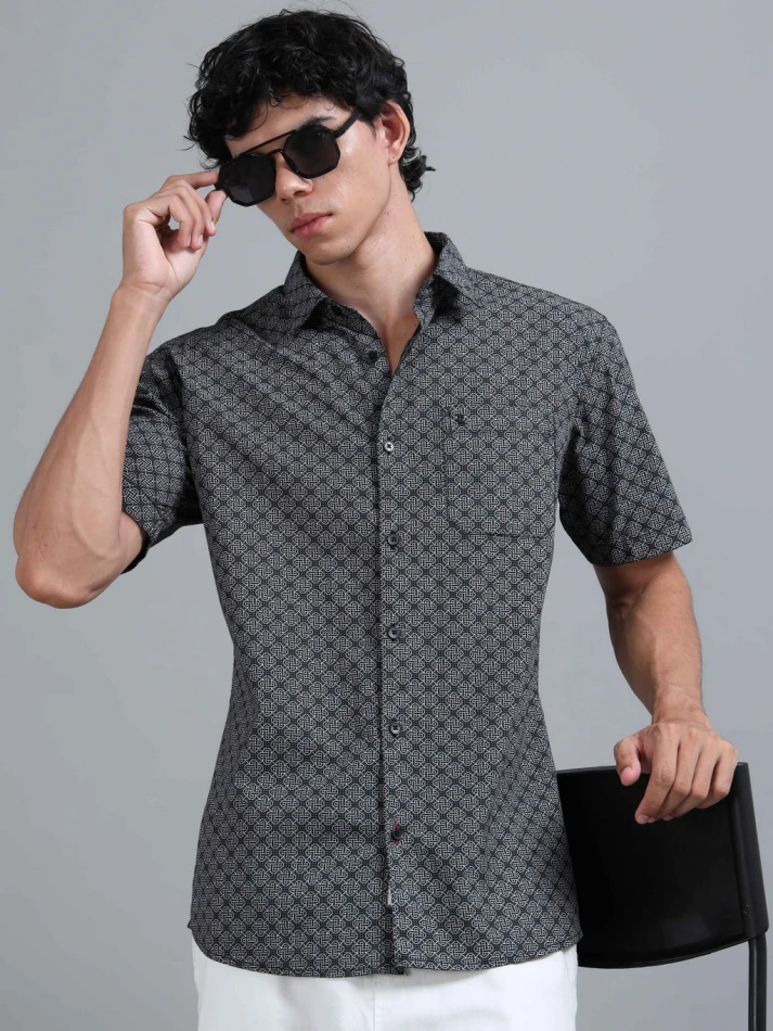 Upper Luxe Mens Soft Layer Co.Ethnic Motifs Printed Casual Shirt
