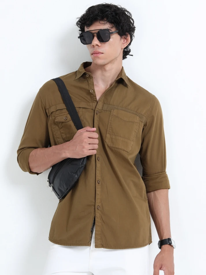 Upper Luxe Mens Spread Collar Pure Cotton Casual Shirt