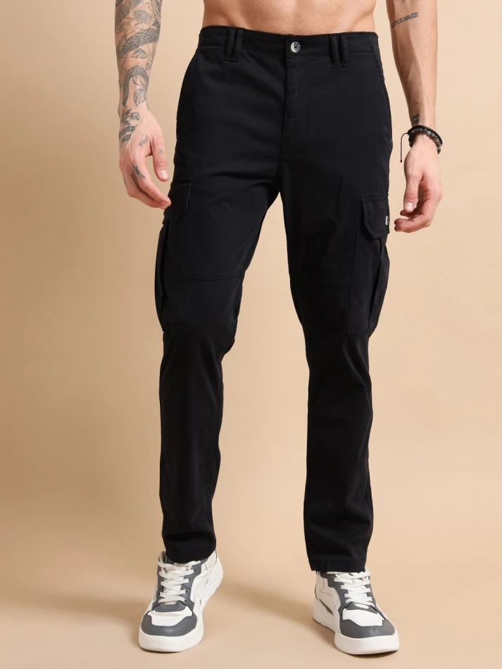 Lower Edits Mens Mid Rise Luxe Pure Cotton Cargo