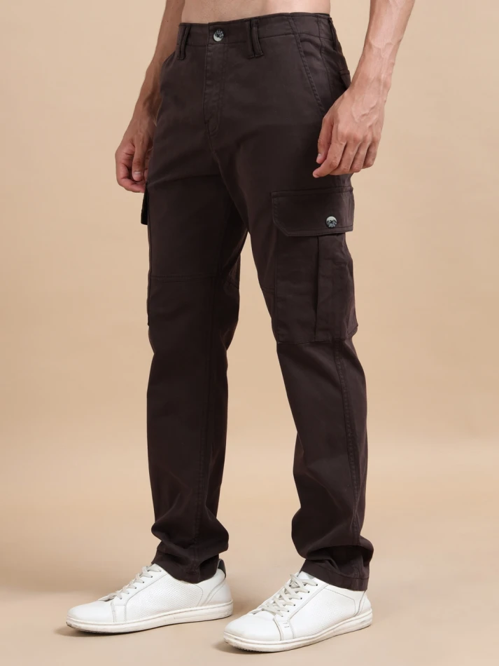 Lower Edits Mens Mid Rise Luxe Pure Cotton Cargo